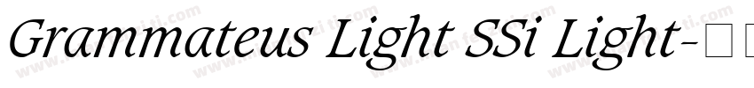 Grammateus Light SSi Light字体转换